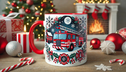 Die schönsten Weihnachtsbecher im Feuerwehr-Design - Stein.Kunst.Werk.