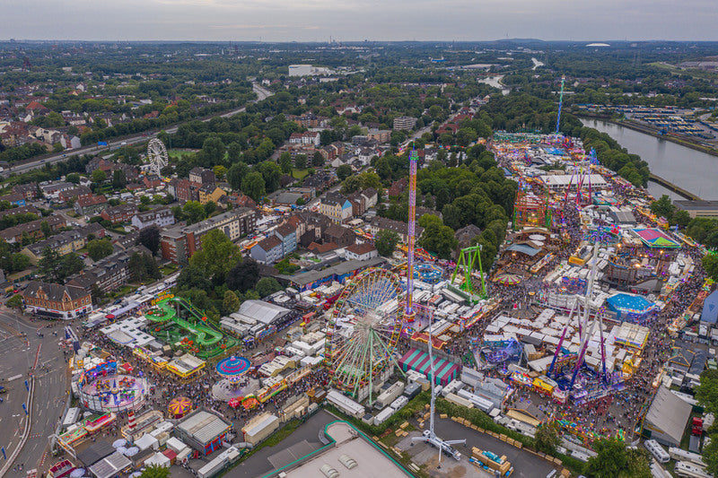 Luftaufnahme der Cranger Kirmes in Herne