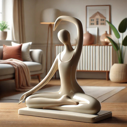 Elegante Yoga Posen Figurinen aus Keramik – Perfekte Deko für Zuhause und Geschenkideen - Stein.Kunst.Werk.