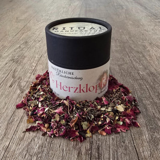 Herzklopfen wierookmengsel als titelbeeld voor selfcare, vergeving en verbondenheid