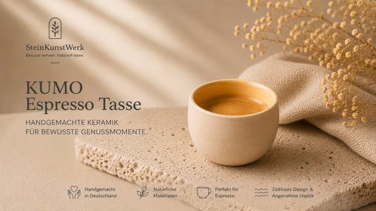 KUMO Espresso Tasse Gelb – Handgemachte Keramik für helle Kaffee-Rituale