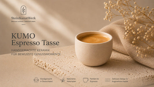 KUMO Espresso Tasse Beige – Wabi-Sabi Keramik für moderne Espresso-Momente