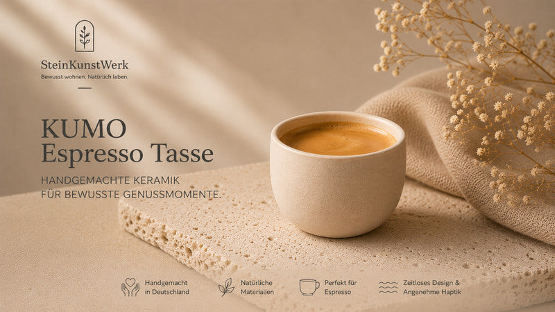 KUMO Espresso Tasse Beige – Wabi-Sabi Keramik für moderne Espresso-Momente