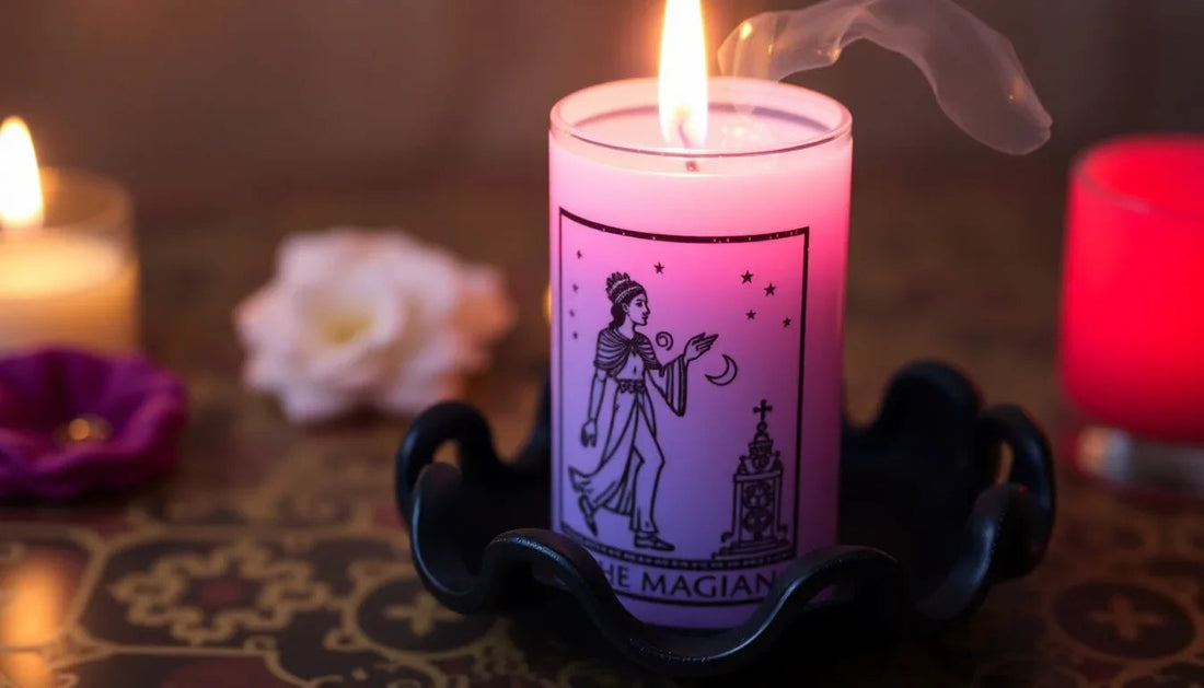 The Meaning and Symbolism The Magician Tarot Candle | SteinKunstWerk - inspirierende Geschichten & Rituale von SteinKunstWerk | Achtsamkeit & Design