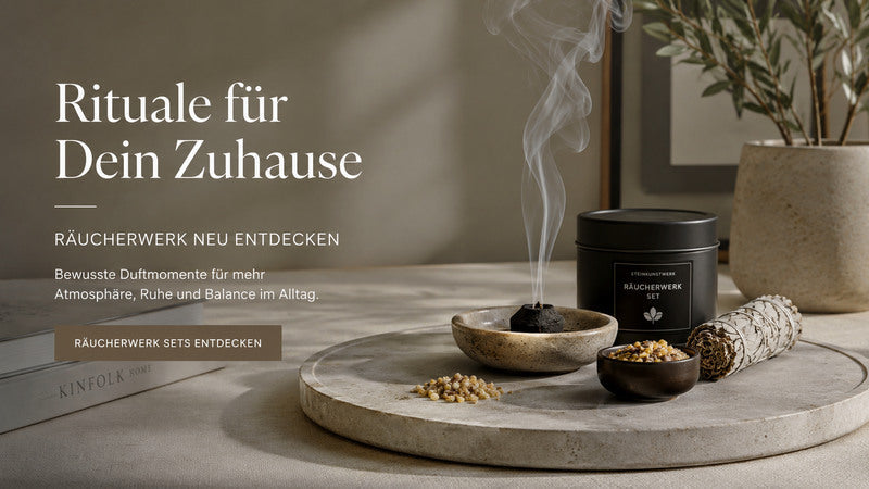 Entdecke Räucherwerk Sets für bewusste Duftmomente. Verleihe Deinem Zuhause eine stilvolle Atmosphäre – einfach und vielseitig einsetzbar.