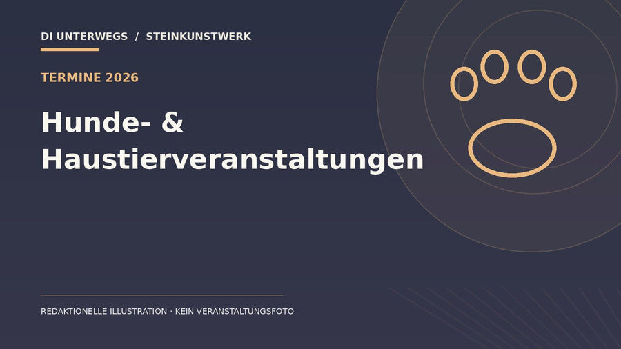 Redaktionelle Illustration zu „Hunde- und Haustierveranstaltungen NRW 2026“ – kein Foto der Veranstaltung