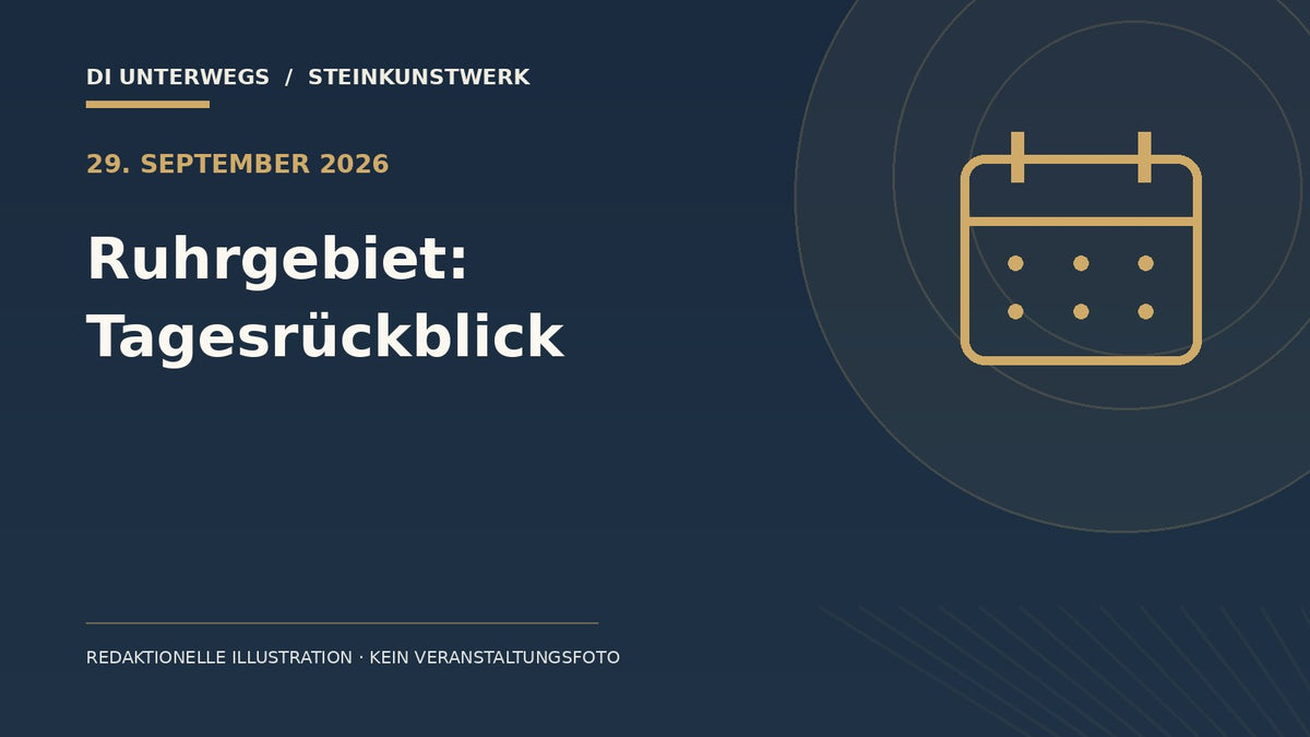 Redaktionelle Illustration zu „Veranstaltungen im Ruhrgebiet am 29. September“ – kein Foto der Veranstaltung