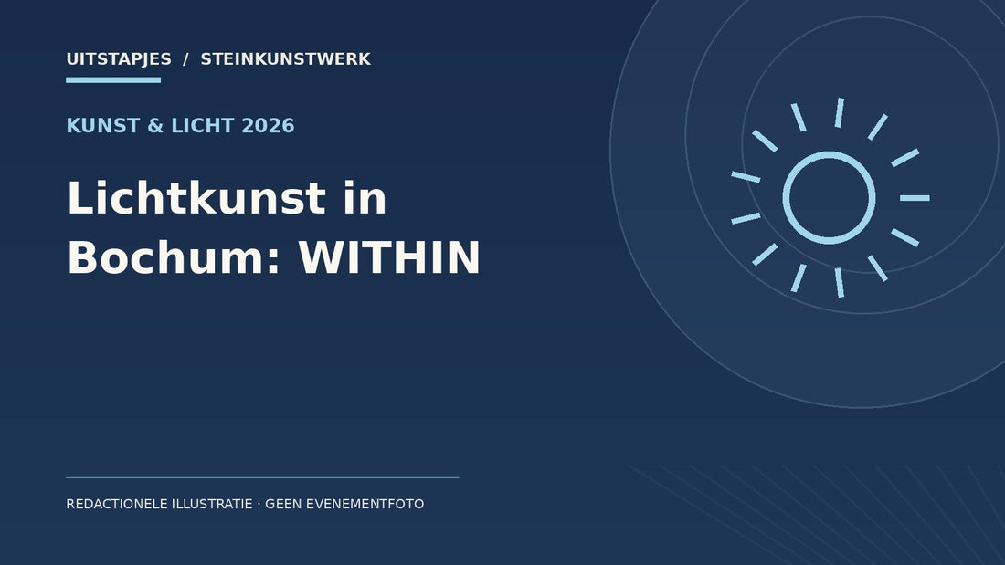 Redactionele illustratie bij „Lichtkunst WITHIN in Bochum“ – geen foto van het evenement