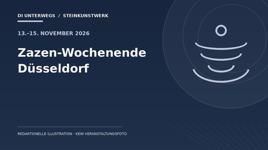 Redaktionelle Illustration zum Beitrag „Zazen-Wochenende Düsseldorf 2026“ – kein Foto der Veranstaltung