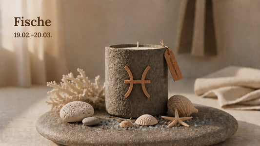 Pisces zodiac candle and dream ritual inspiration by SteinKunstWerk