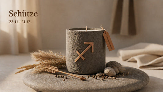 Sagittarius zodiac candle and vision ritual inspiration by SteinKunstWerk