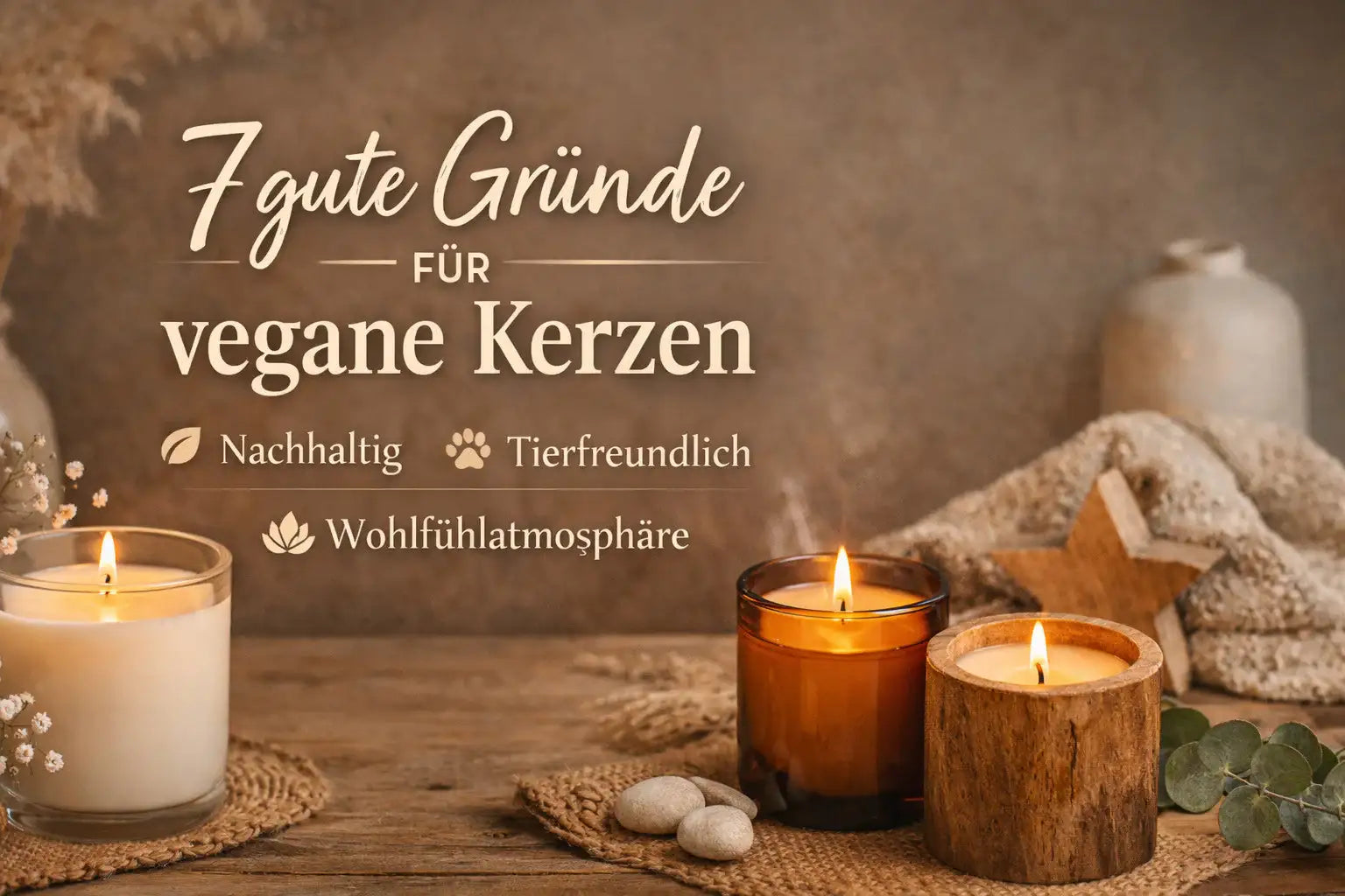 7 gute Gründe, warum vegane Kerzen die bessere Wahl für dein Zuhause sind - inspirierende Geschichten & Rituale von SteinKunstWerk | Achtsamkeit & Design