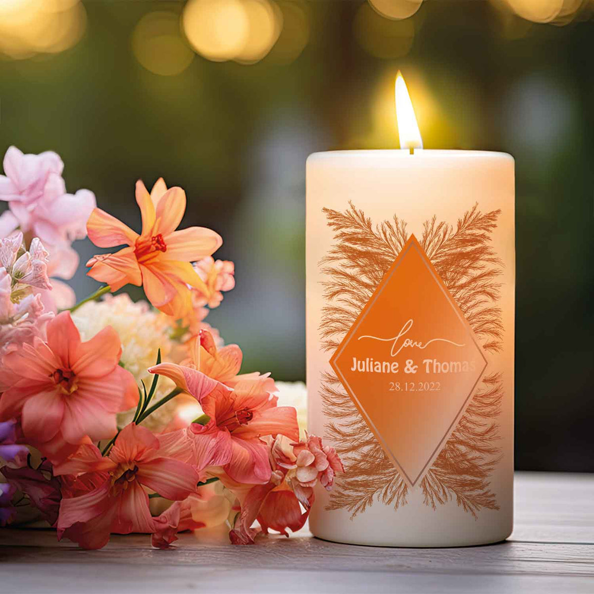 Hochzeit & Trauung – personalisierte Kerzen, Licht & Geschenke