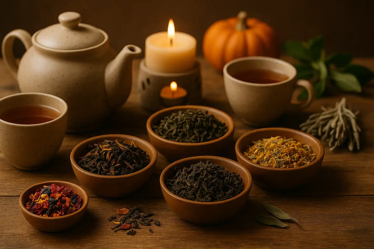Handverlesene Teesorten mit Grüntee, Schwarztee, Oolong Tee und Matcha für bewussten Genuss