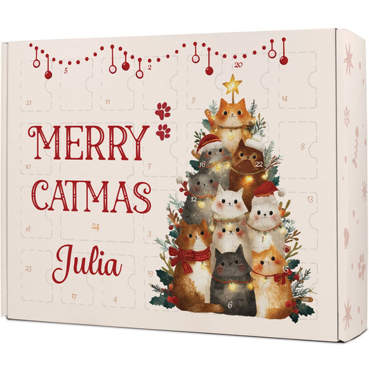 Personalisierter DIY-Adventskalender „Catmas“ – zum Befüllen