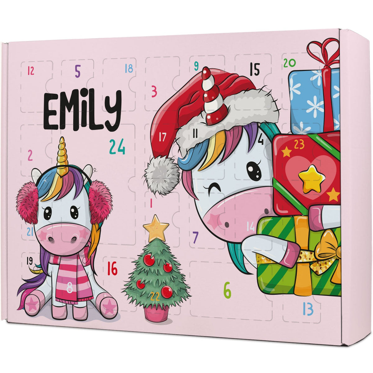 Personalisierter DIY-Adventskalender „Einhorn“ – zum Befüllen