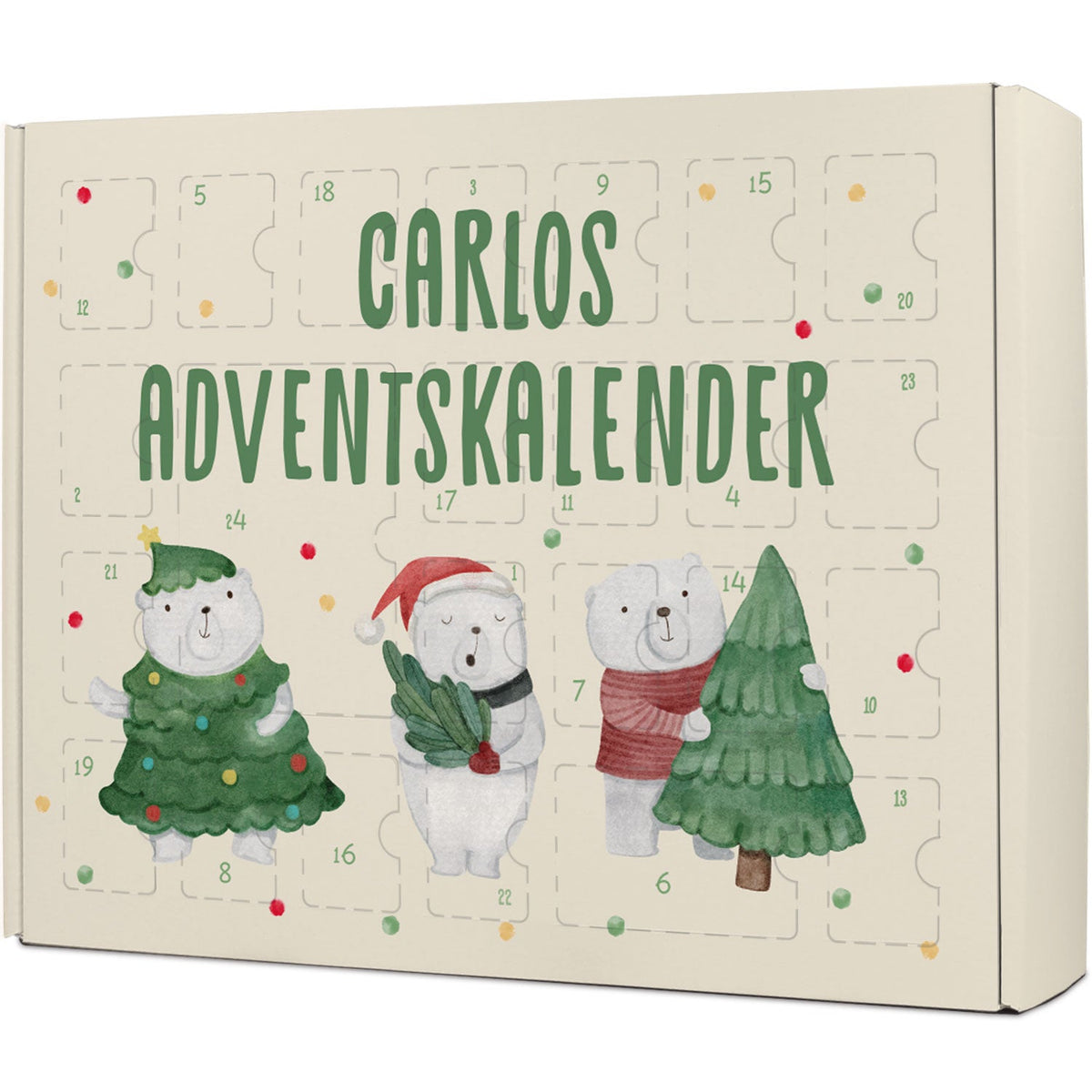 Personalisierter DIY-Adventskalender „Eisbären“ – zum Befüllen