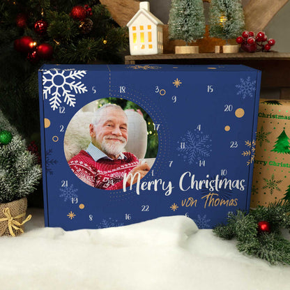 Foto-Adventskalender mit Foto und Name zum Befüllen