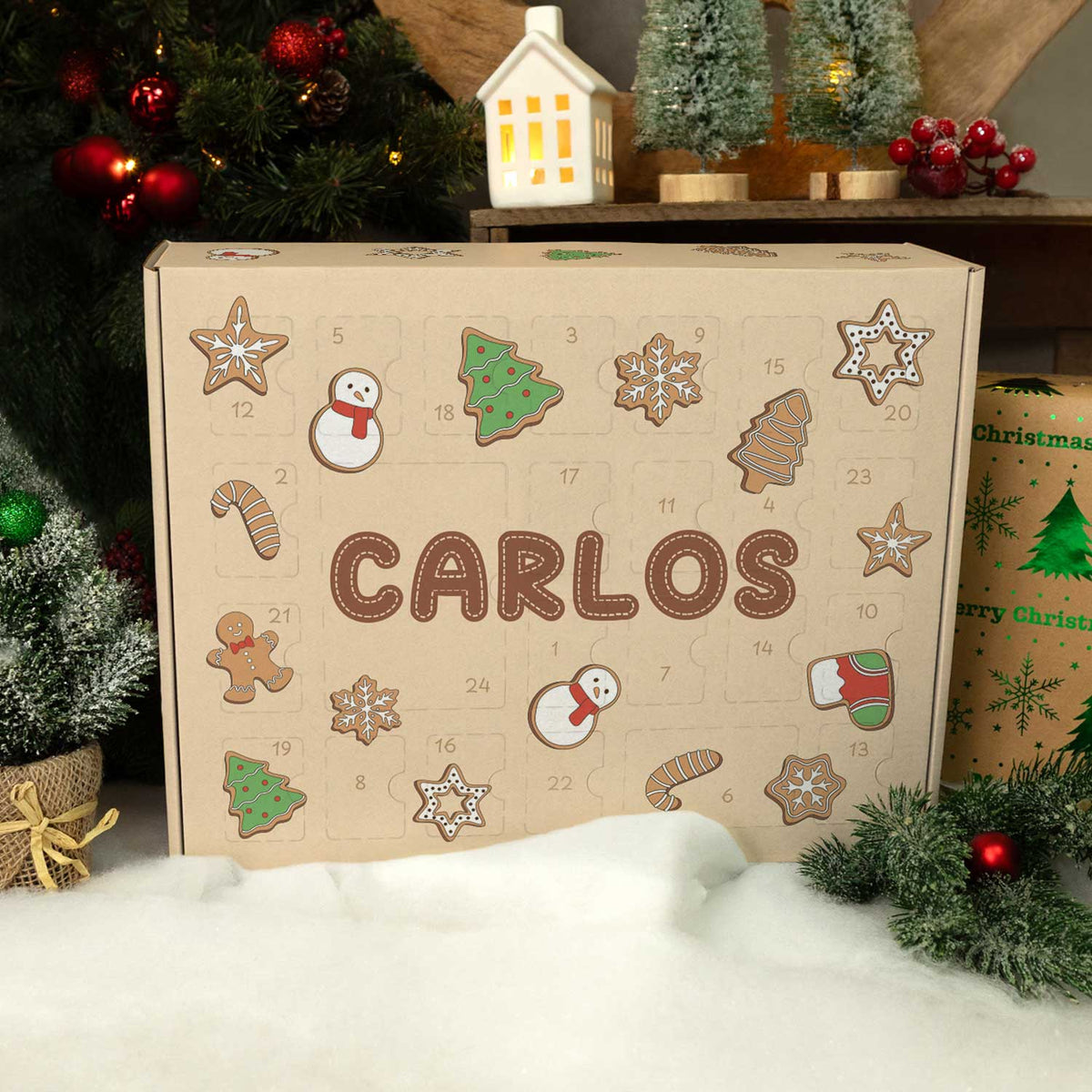 Personalisierter DIY-Adventskalender Lebkuchen zum Befüllen