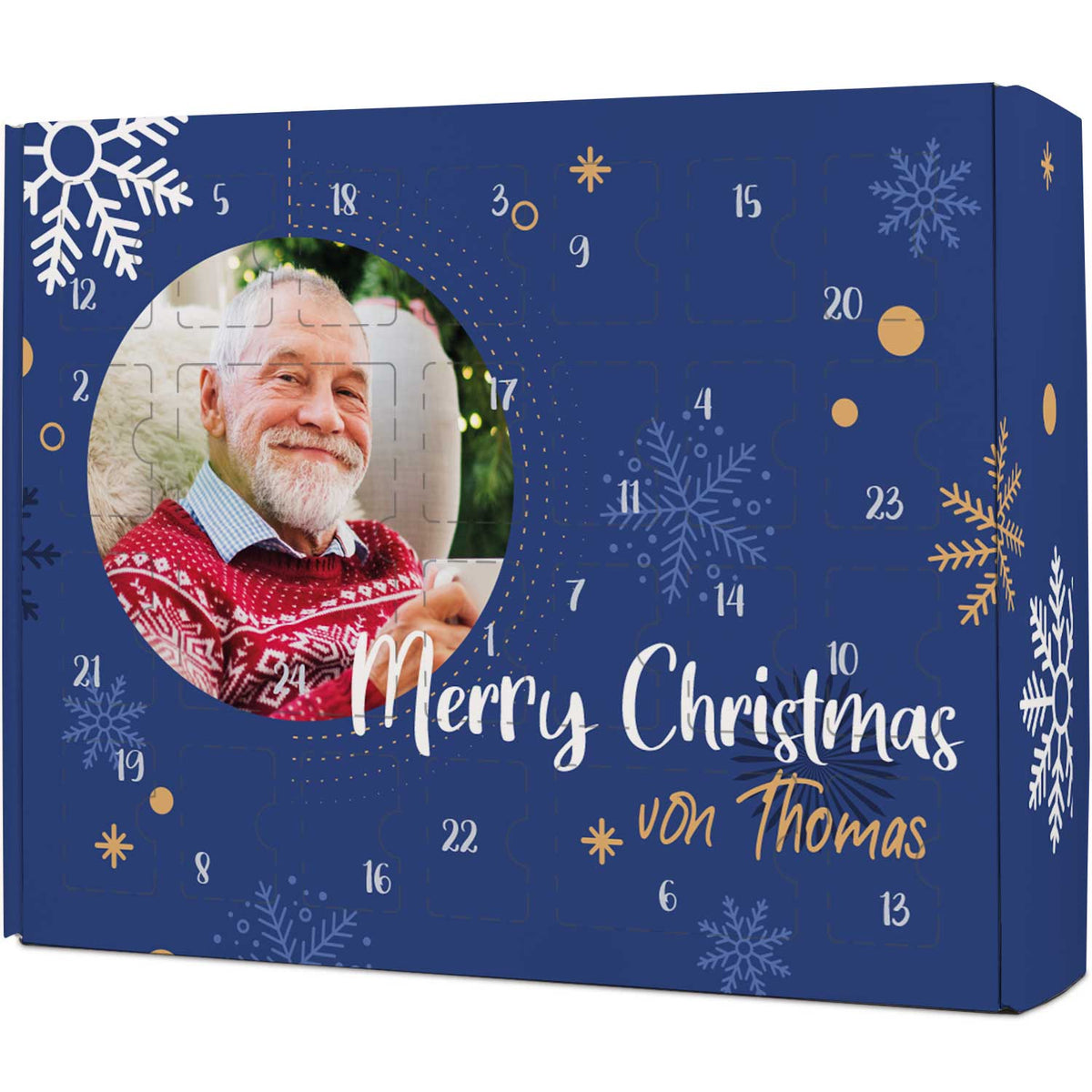 Foto-Adventskalender mit Foto & Name – zum Befüllen