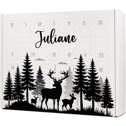 Personalisierter DIY-Adventskalender „Hirsch“ – zum Befüllen