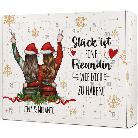 Personalisierter DIY-Adventskalender „Freundinnen“ – zum Befüllen