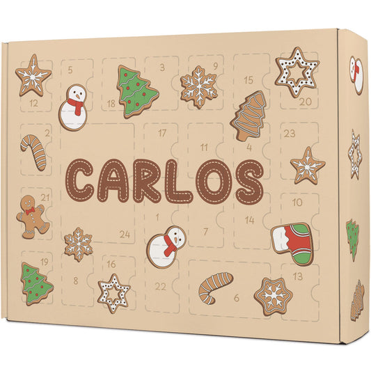 Personalisierter DIY-Adventskalender „Lebkuchen“ – zum Befüllen