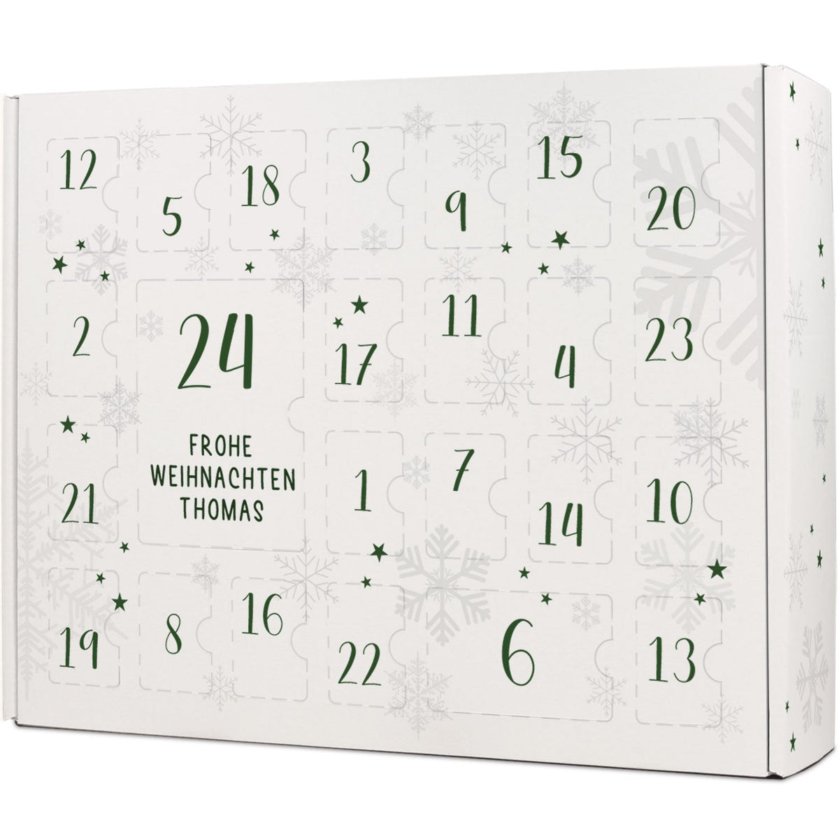 Gepersonaliseerde DIY-adventskalender „Cijfers“ – 4 kleuren
