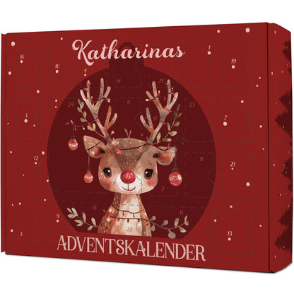 Personalisierter DIY-Adventskalender „Rentier“ – zum Befüllen