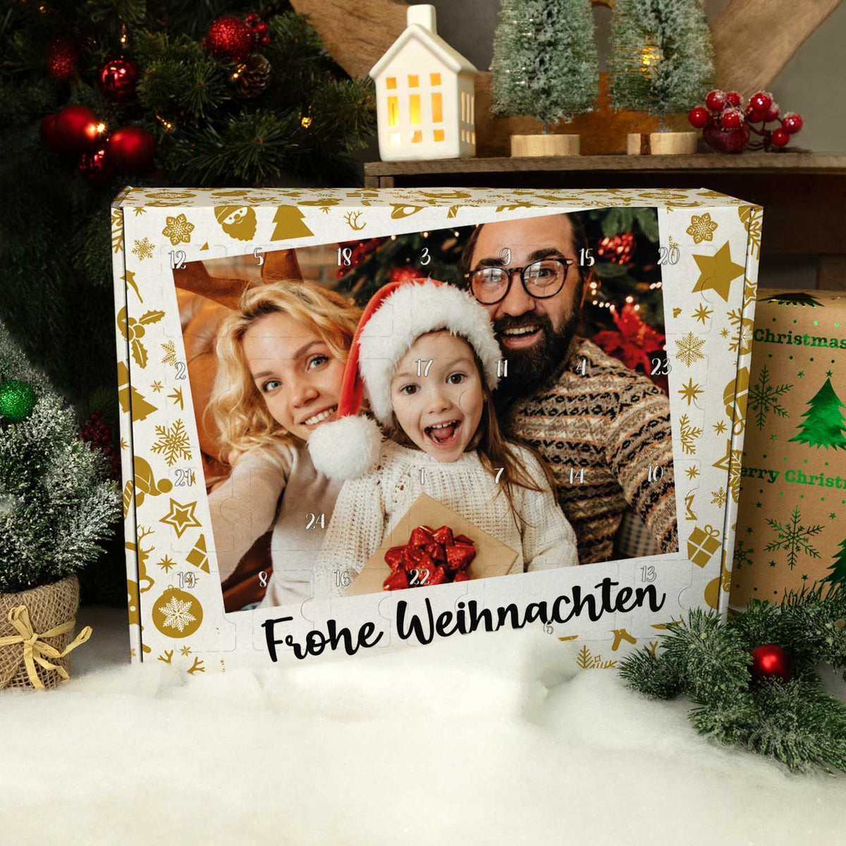 Personalisierter Foto-Adventskalender „Retro“ – zum Befüllen