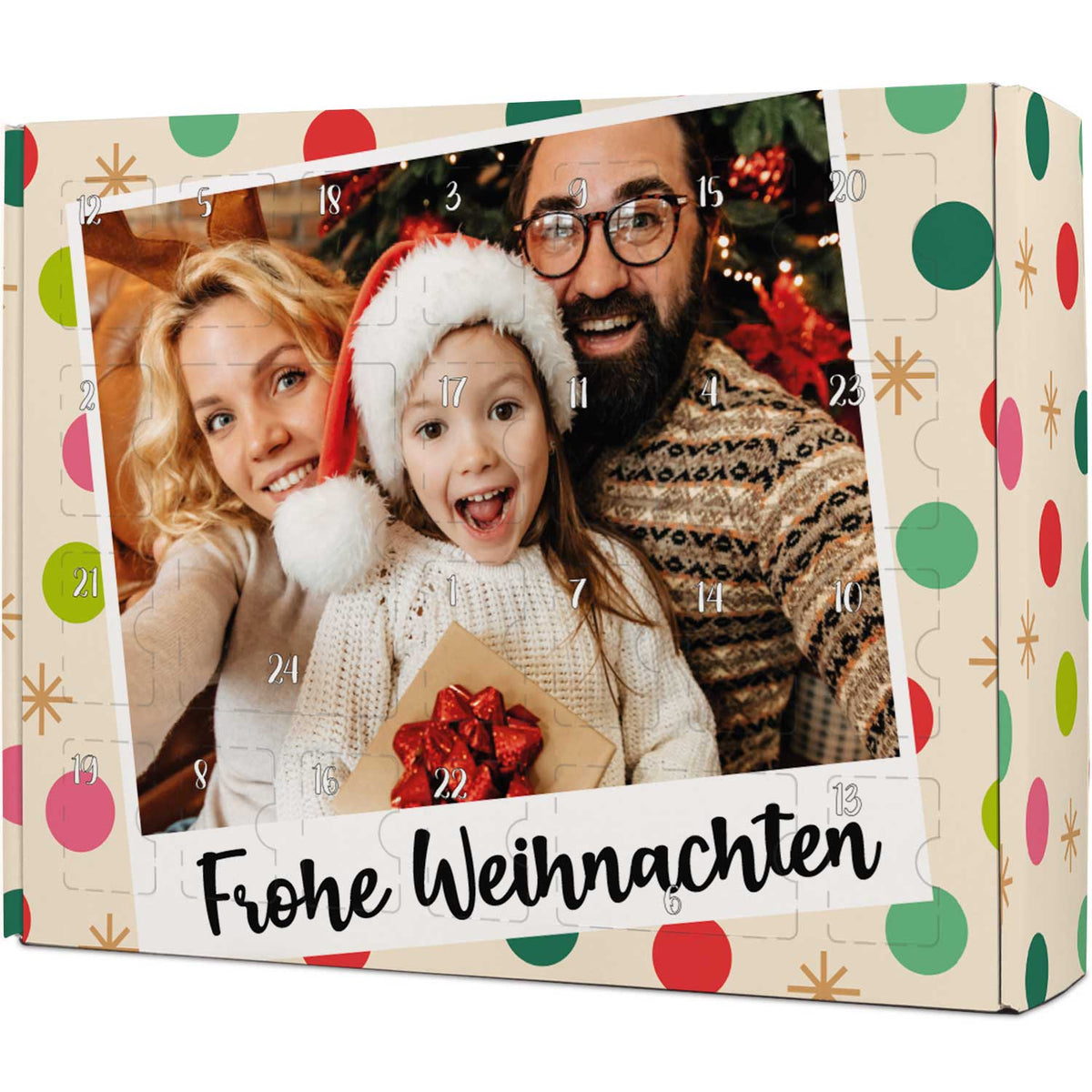 Personalisierter Foto-Adventskalender „Retro“ – zum Befüllen