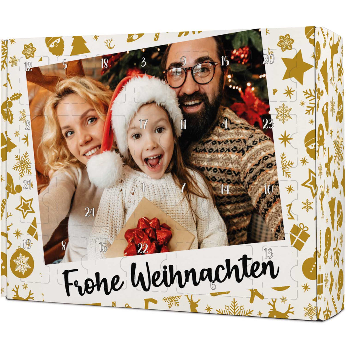 Personalisierter Foto-Adventskalender „Retro“ – zum Befüllen