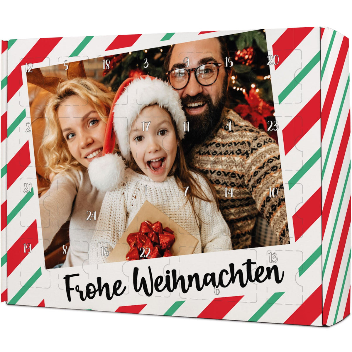 Personalisierter Foto-Adventskalender „Retro“ – zum Befüllen