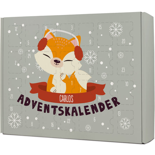 Personalisierter DIY-Adventskalender „Weihnachtstiere“ – zum Befüllen
