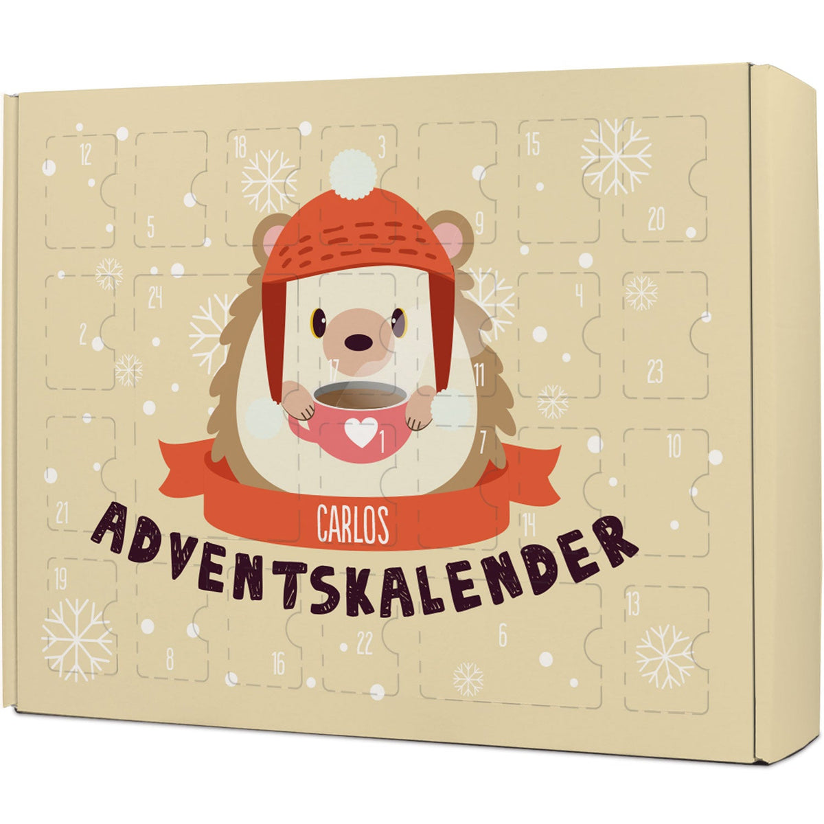 Gepersonaliseerde DIY-adventskalender „Kerstdieren“ – om zelf te vullen