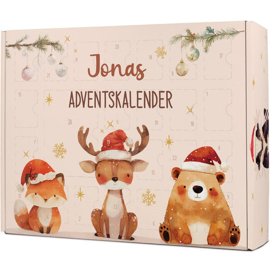 Personalisierter DIY-Adventskalender „Wintertrio“ – zum Befüllen
