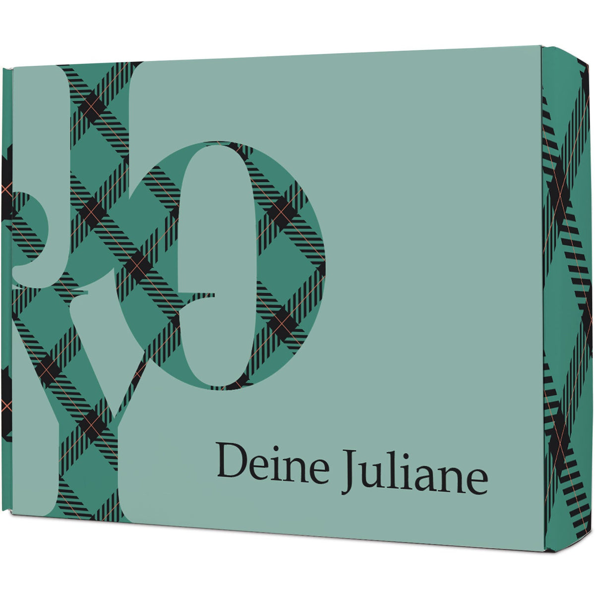 Geschenkbox Joy mit Wunschtext – Vorderansicht