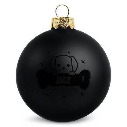 Weihnachtskugel für Hund & Katze – Schwarz matt