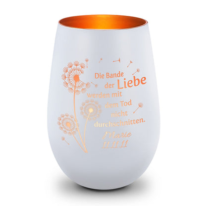 Windlicht „Pusteblumen“ – Seitenansicht
