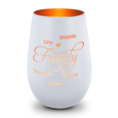 Windlicht „We are Family“ – Dekorationsansicht