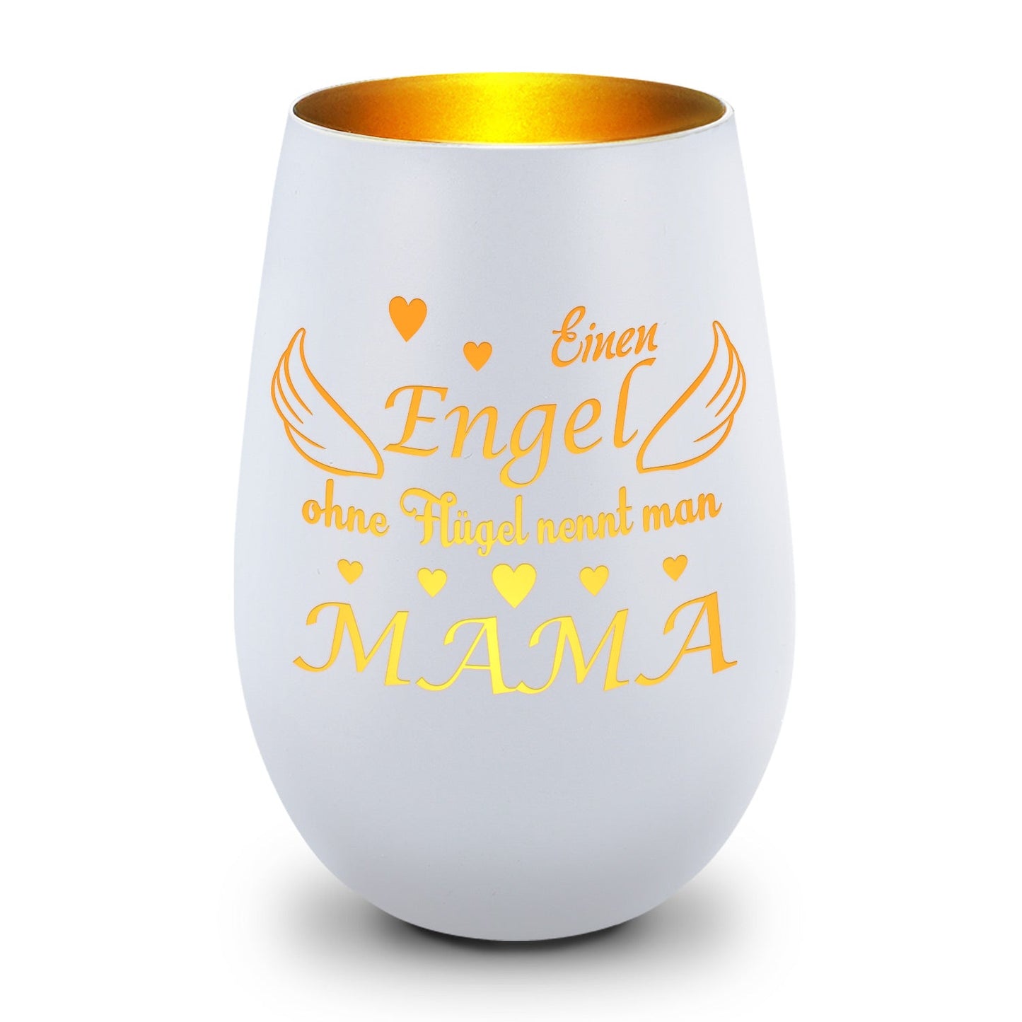 Windlicht „Einen Engel ohne Flügel nennt man Mama“ – weitere Produktansicht