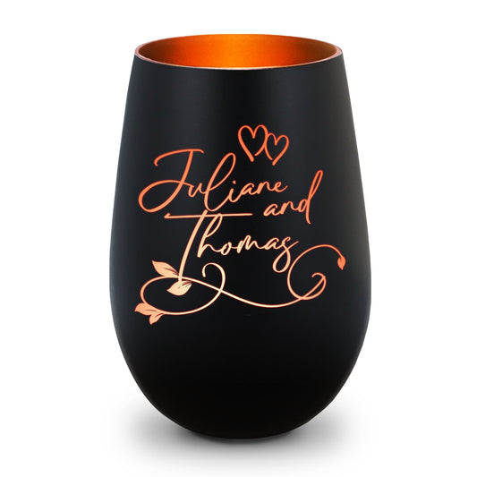 Personalisiertes Windlicht „Floral Design“ – Hauptansicht