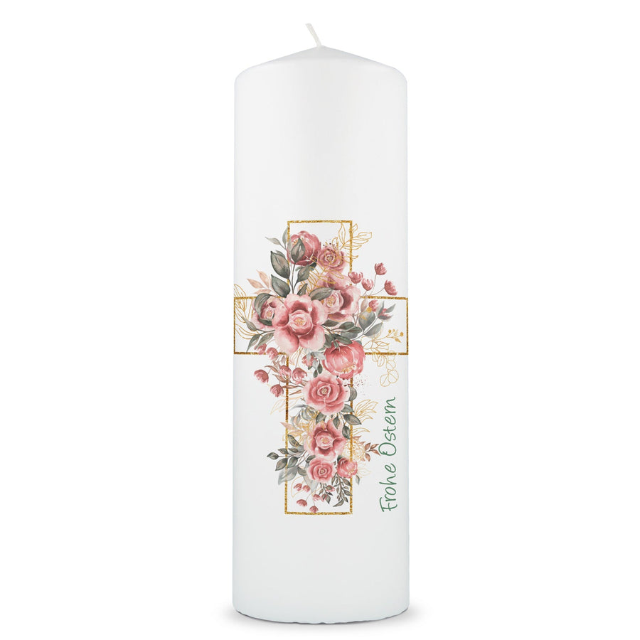 Osterkerze „Blumenkreuz“ – 25 cm – Hauptansicht
