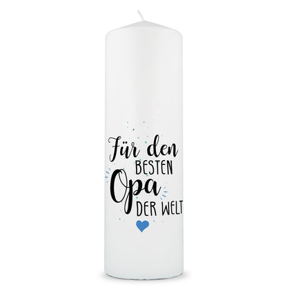 Geschenkkerze „Beste Oma / Bester Opa“ – 25 cm