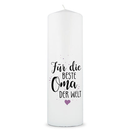 Geschenkkerze „Beste Oma / Bester Opa“ – 25 cm