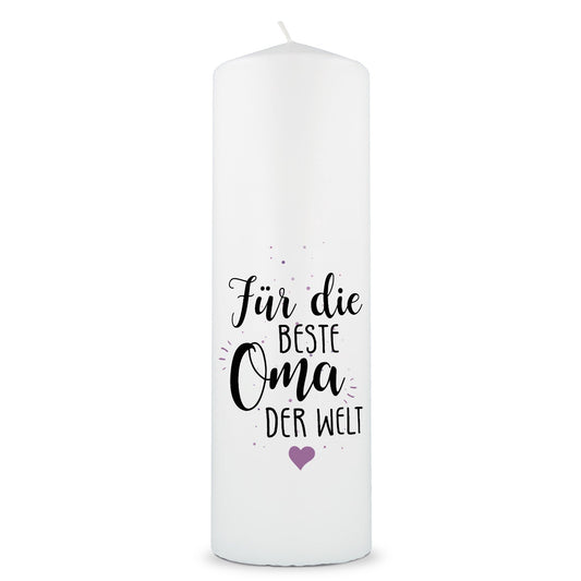 Geschenkkerze „Beste Oma / Bester Opa“ – 25 cm