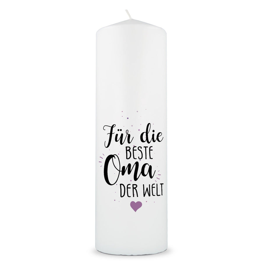 Geschenkkerze „Beste Oma / Bester Opa“ – 25 cm