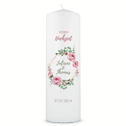 Hochzeitskerze „Rosenhochzeit“ – Motivdetail