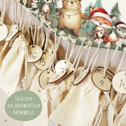 Personalisierter Holz-Adventskalender „Winterhütte“ – mit Name