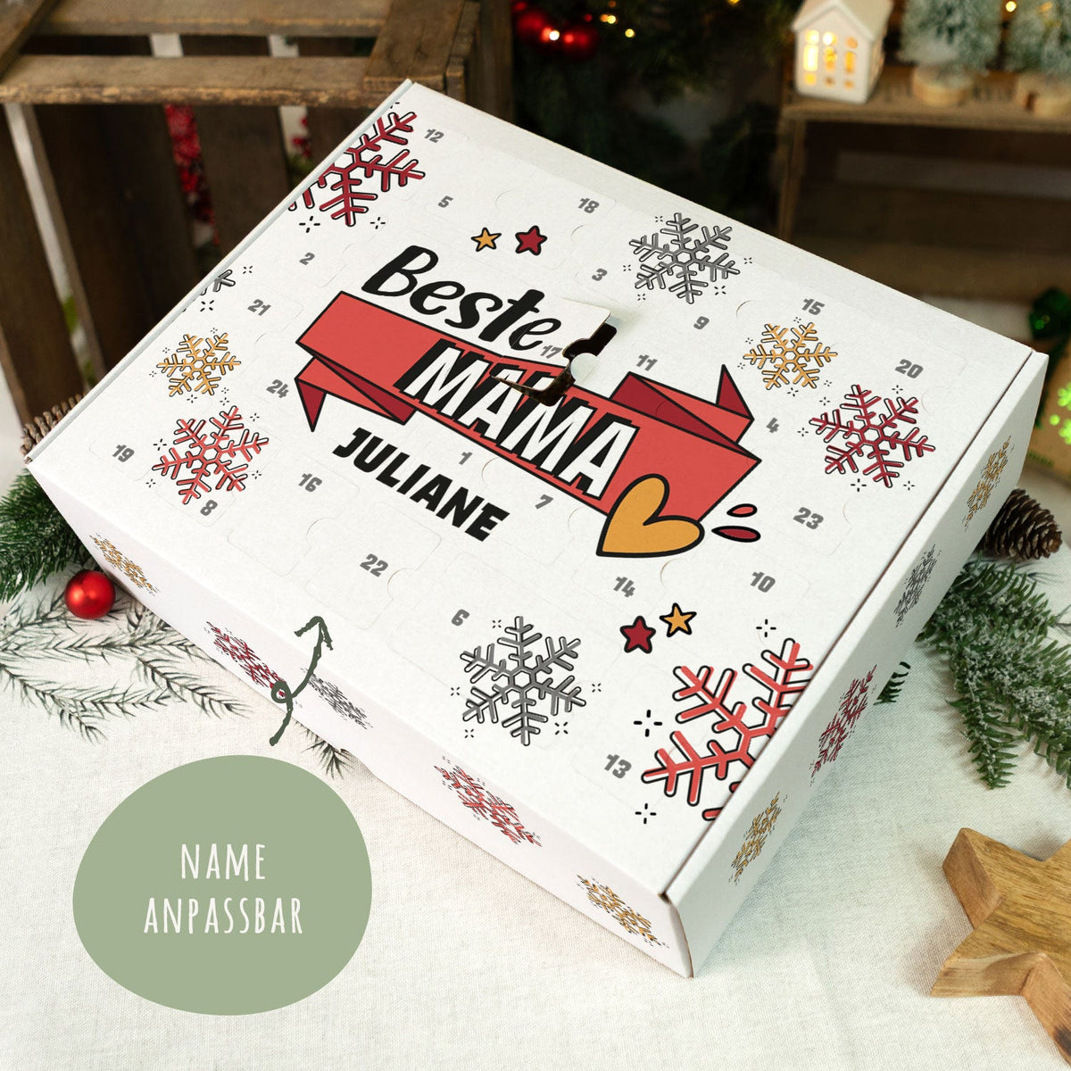 DIY-Adventskalender „Beste/Bester“ – zum Befüllen